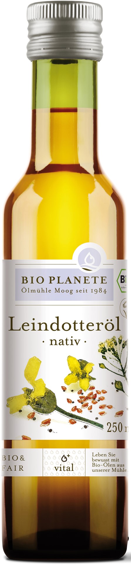 Bio planete olej z lnianki (rydzowy) tłoczony na zimno bio 250 ml