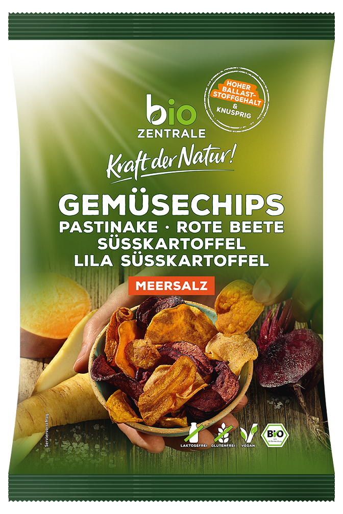 Bio zentrale chipsy warzywne solone bezglutenowe bio 90 g