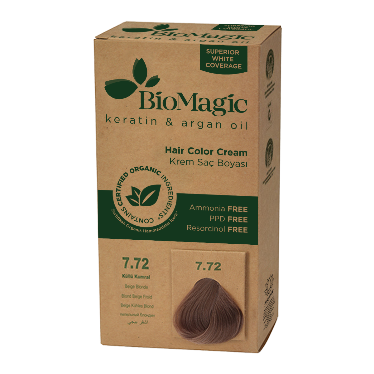 Biomagic farba do włosów beżowy blond (7.72) 250 g