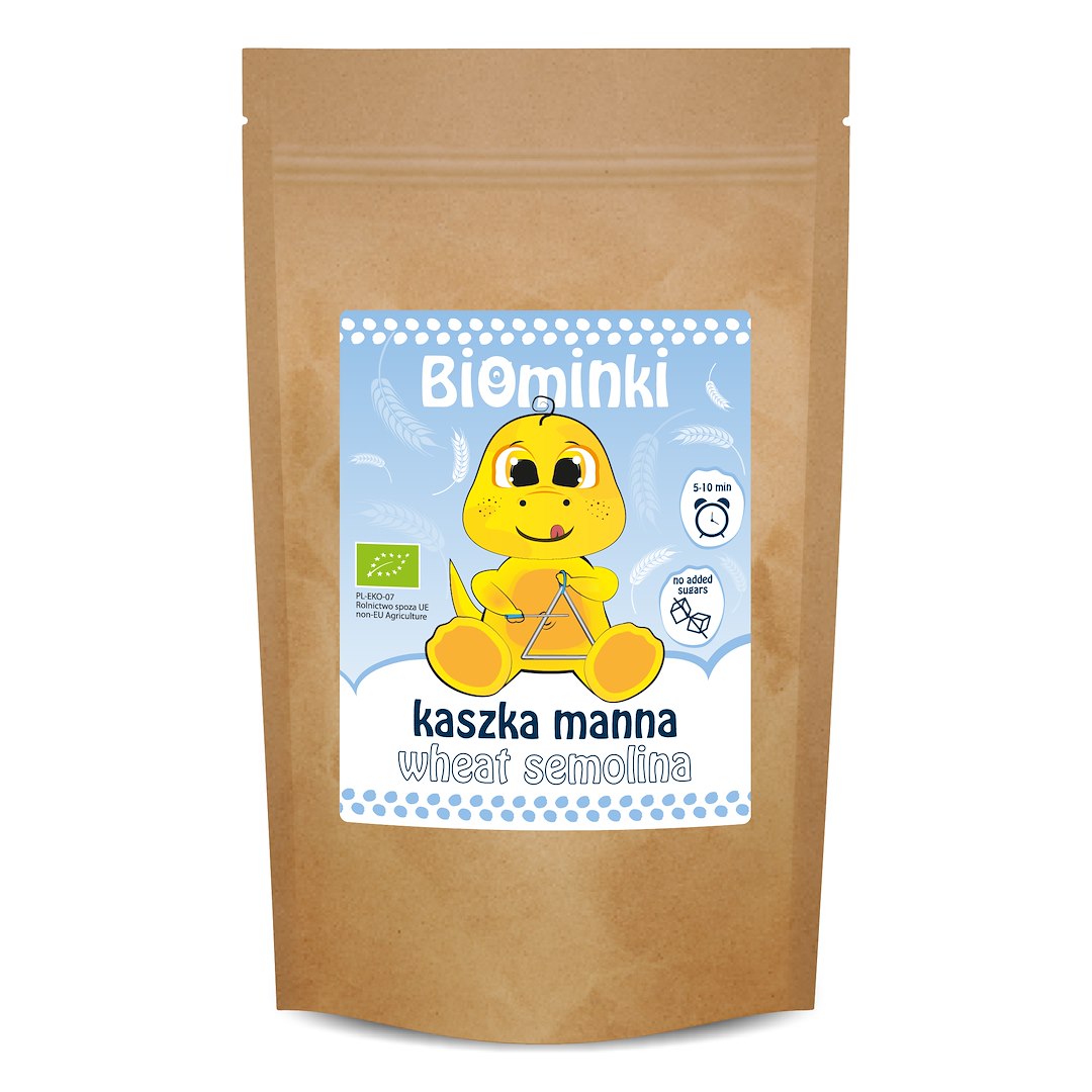 Biominki kaszka manna bez dodatku cukrów bio 200 g