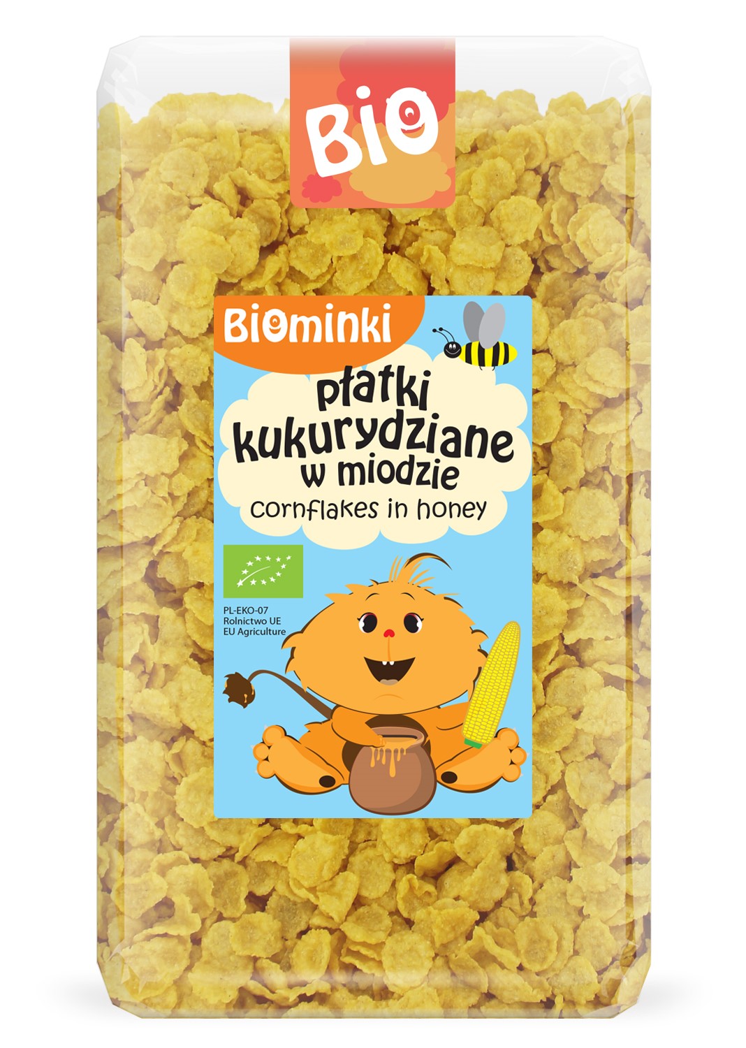 Biominki płatki kukurydziane w miodzie bio 300 g