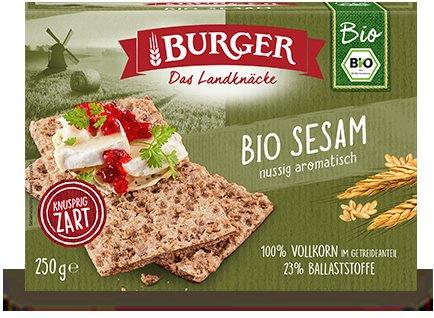 Burger pieczywo chrupkie błonnikowe żytnie razowe z sezamem bio 250 g