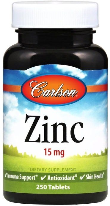 Carlson Labs Cynk 15 mg 250 tabletek