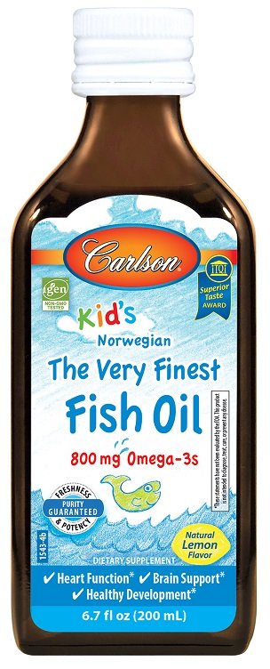 Carlson Labs Kid's The Very Finest Fish Oil  800mg 200 ml o smaku cytrynowym