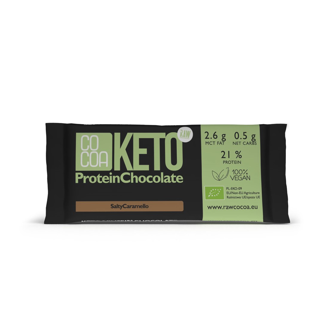 Cocoa czekolada proteinowa o smaku słonego karmelu keto bio 40 g