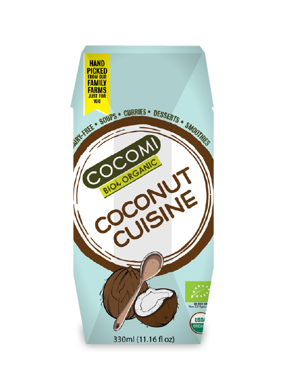 Cocomi coconut milk  napój kokosowy bez gumy guar (17 % tłuszczu) bio 330 ml