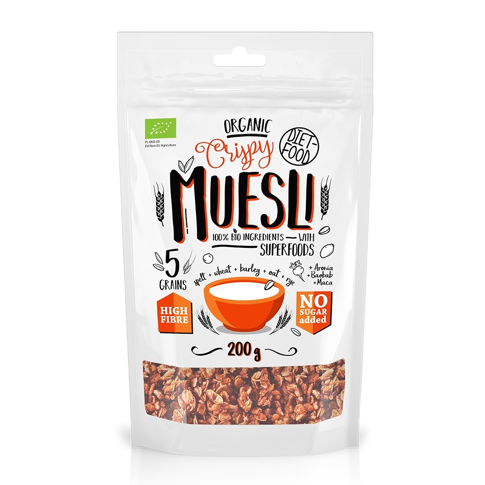 DIET-FOOD Musli crunchy superfoods BIO 200 g