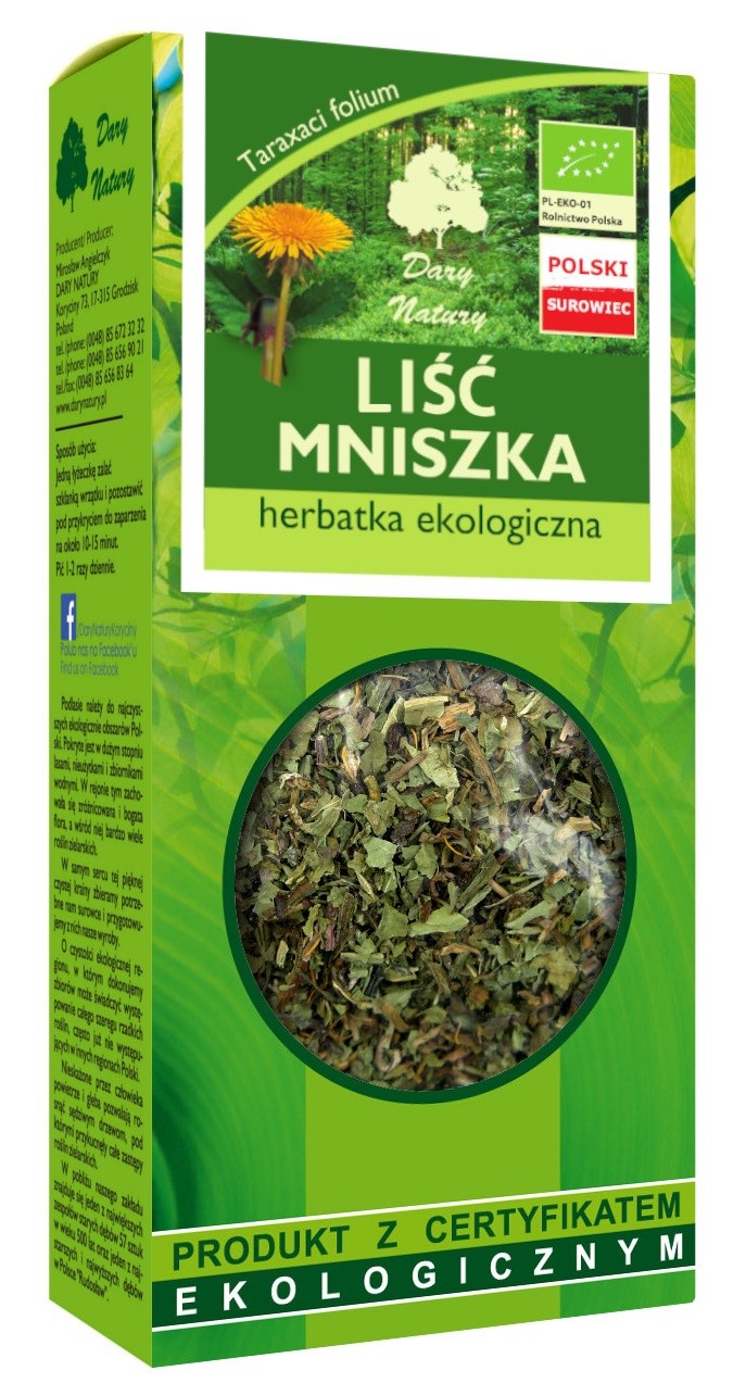 Dary natury herbatka liść mniszka bio 25 g