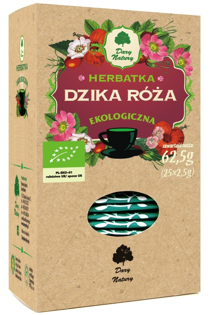 Dary natury herbatka z dzikiej róży bio (25 x 2,5 g) 62,5 g