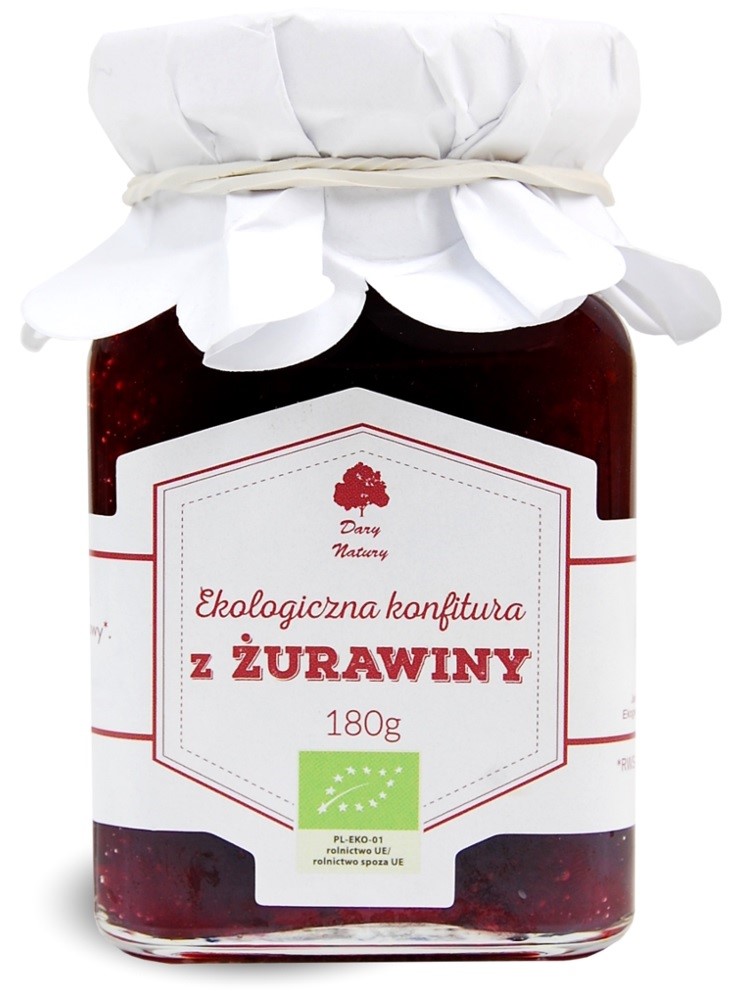Dary natury konfitura z żurawiny bio 180 g