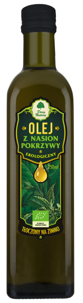 Dary natury olej z nasion pokrzywy tłoczony na zimno bio 250 ml