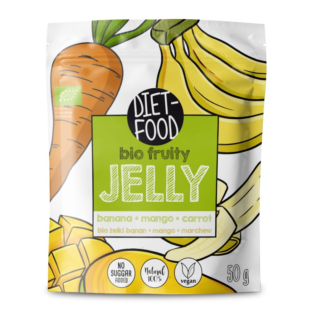 Diet Food Żelki owocowe marchew-mango-banan Bio 50g