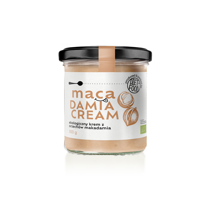 Diet-food krem z orzechów macadamia bez dodatku cukrów bio 300 g  diet