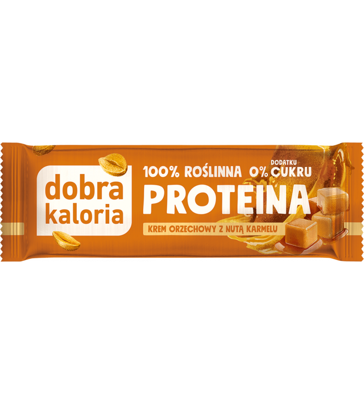 Dobra Kaloria Baton PROTEINA Krem orzechowy z nutą karmelu 42g