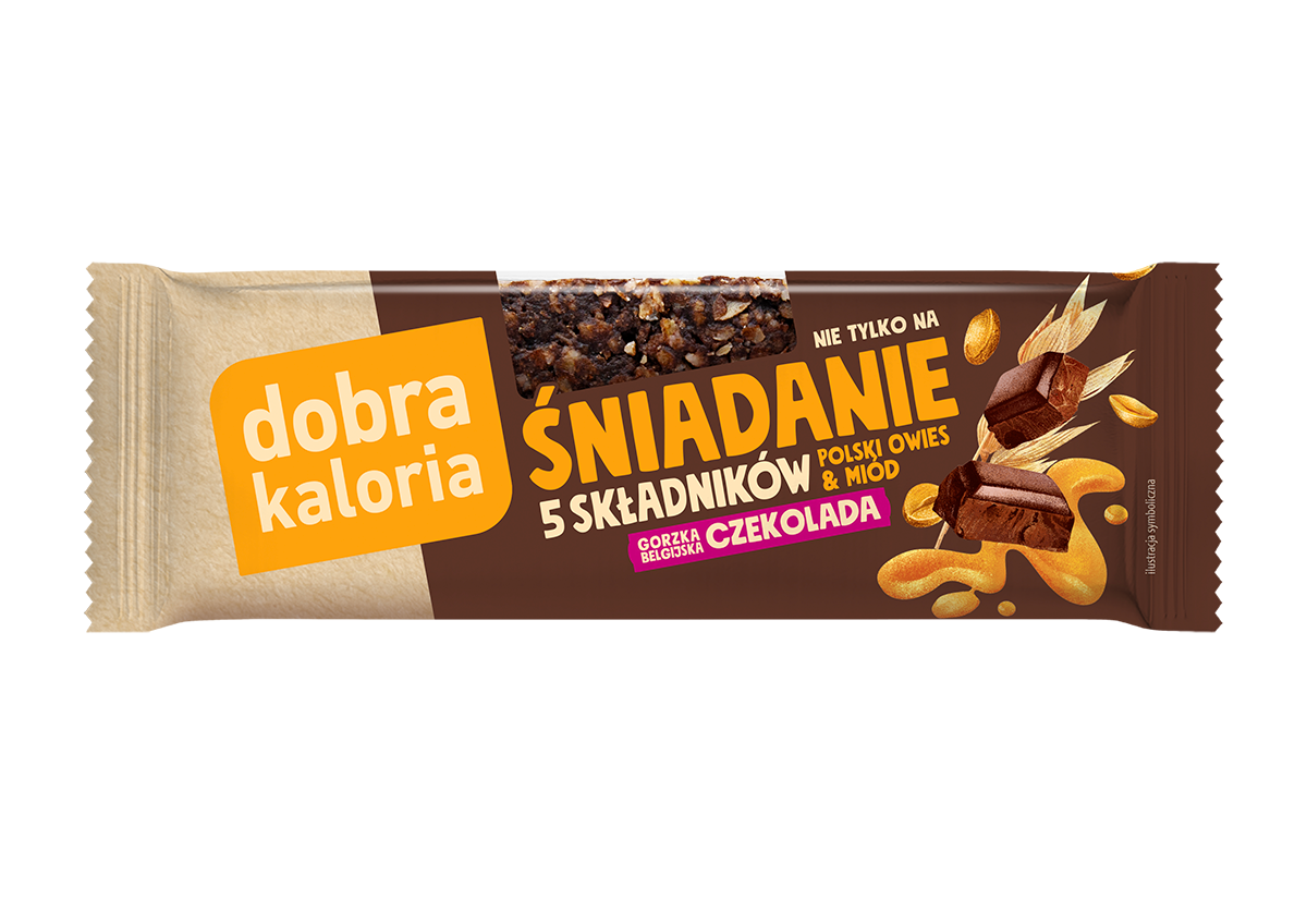 Dobra Kaloria Baton Śniadanie gorzka czekolada owies 40g