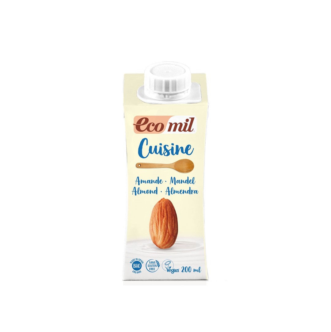 ECOMIL Krem do gotowania migdałowy BEZGL. BIO 200 ml
