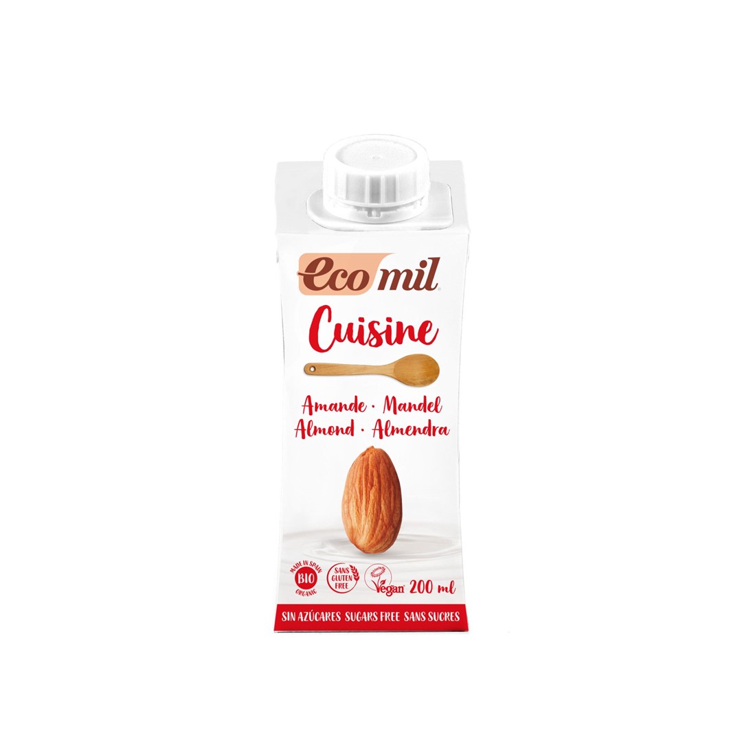 ECOMIL Krem do gotowania z migdałów bez cukru BEZGL. BIO 200 ml