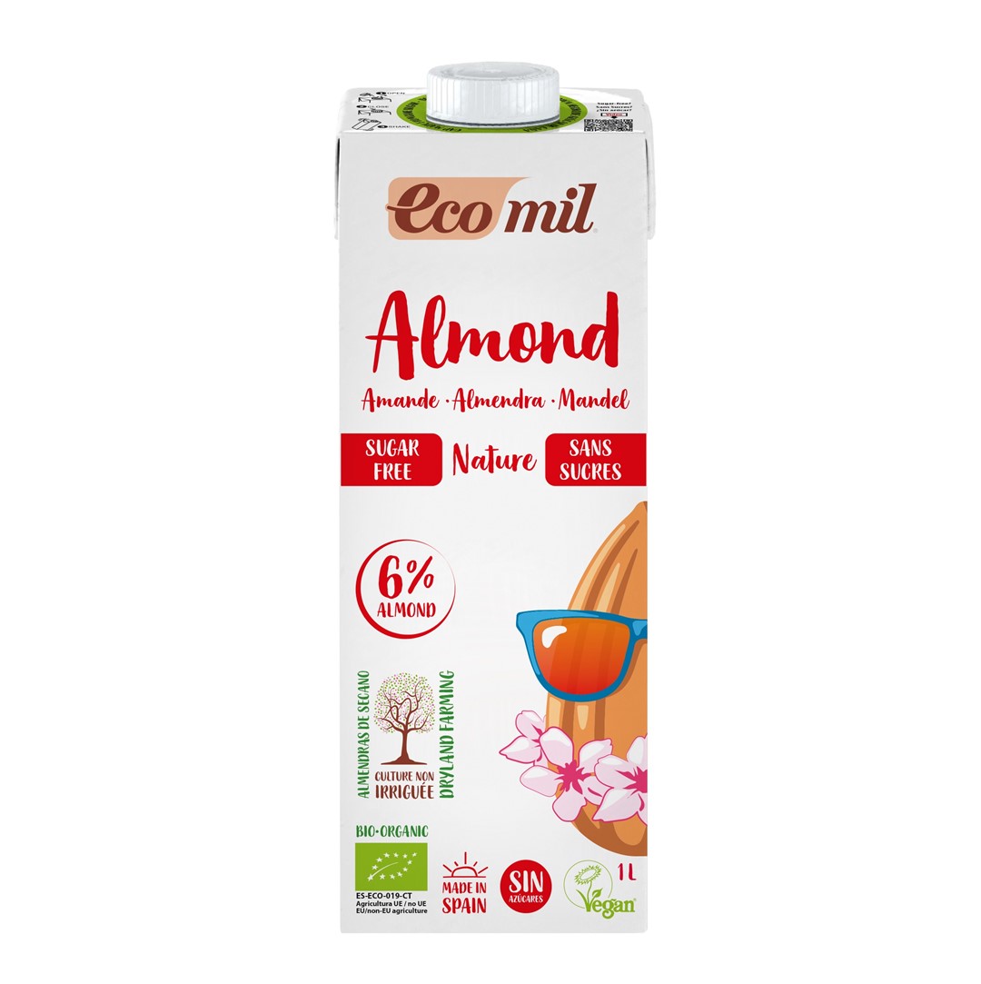 ECOMIL Napój migdałowy bez cukru BEZGL. BIO 1l