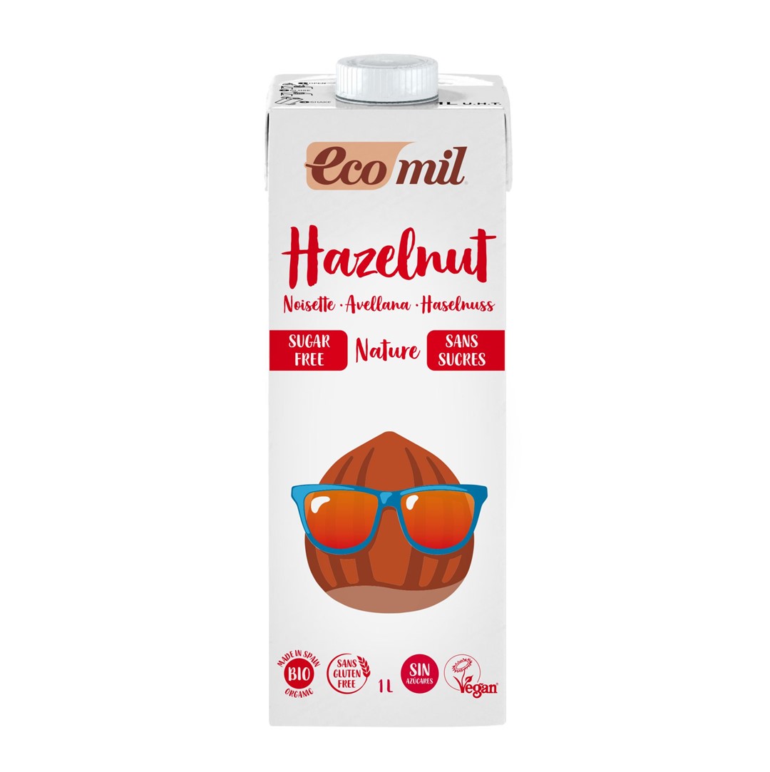 ECOMIL Napój z orzechów laskowych bez cukru BEZGL. BIO 1 l