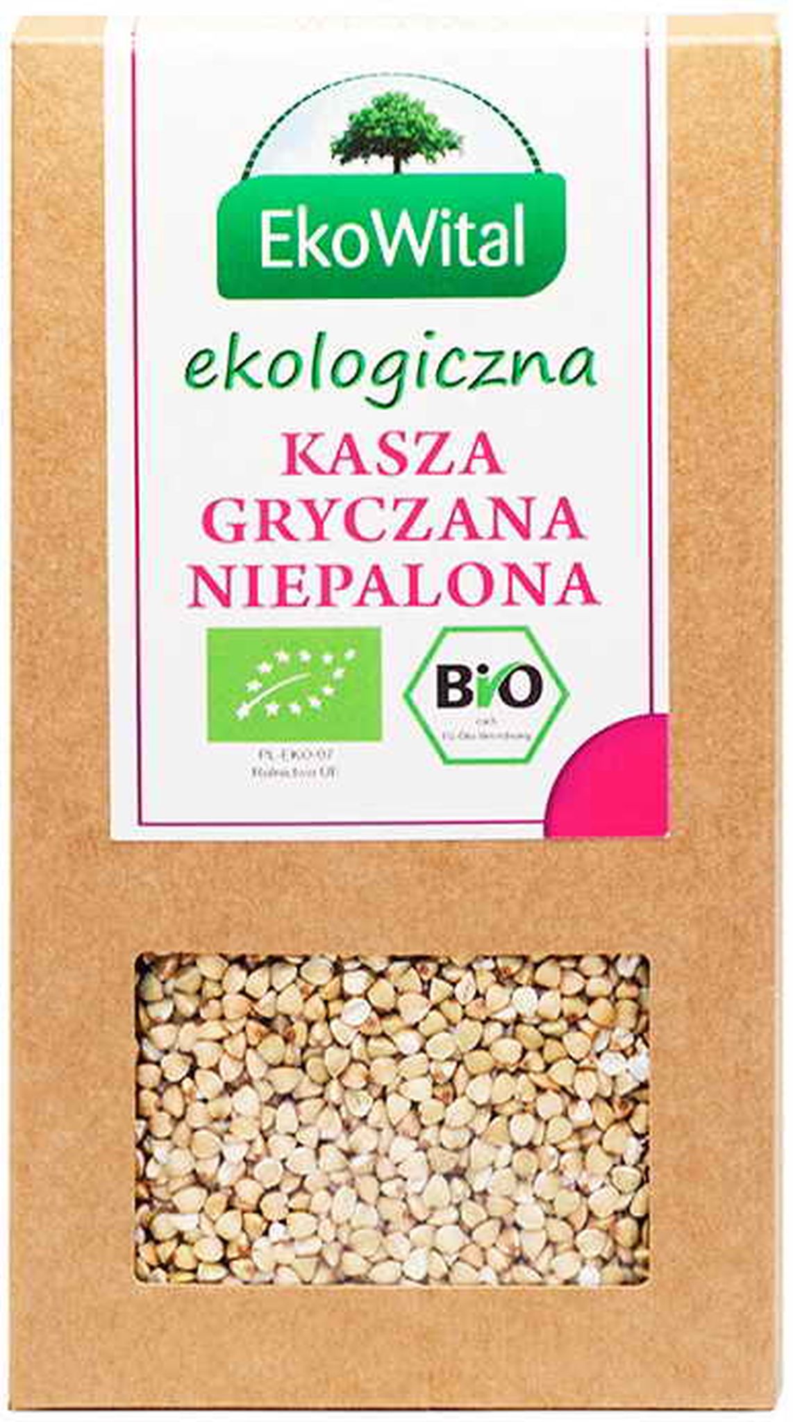EKOWITAL Kasza gryczana niepalona BIO 500 g