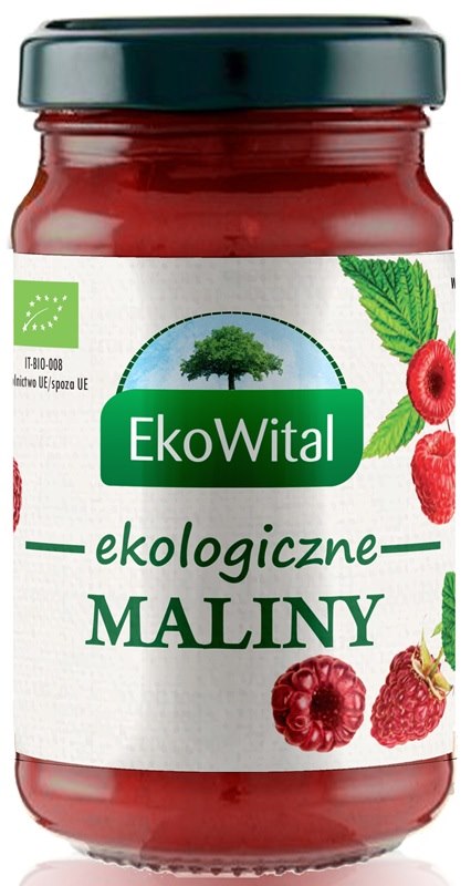 EKOWITAL Mus malinowy bez dodatku cukru BIO 250 g