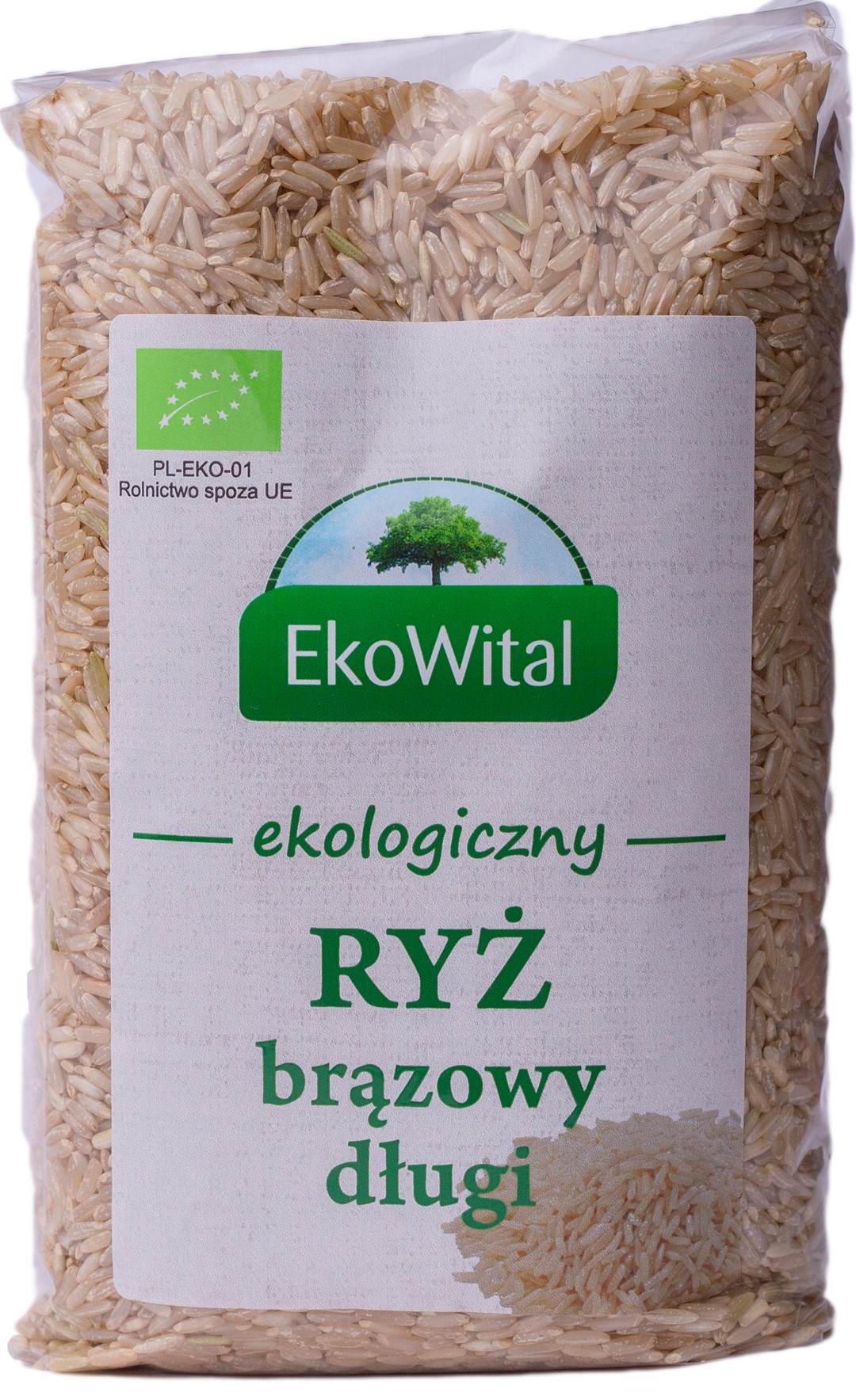 EKOWITAL Ryż brązowy długoziarnisty BIO 1 kg
