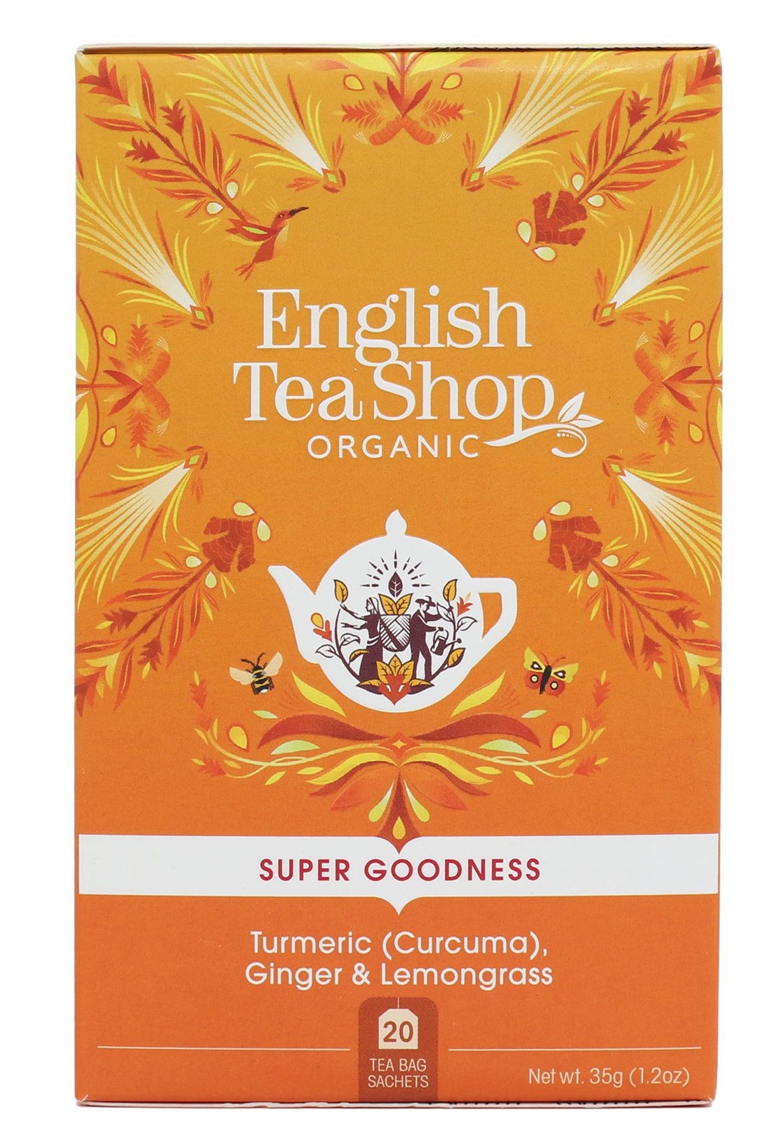 ENGLISH TEA SHOP Herbatka ziołowa z imbirem,kurkumą i trawą cytrynową (20x1,75) BIO 35 g