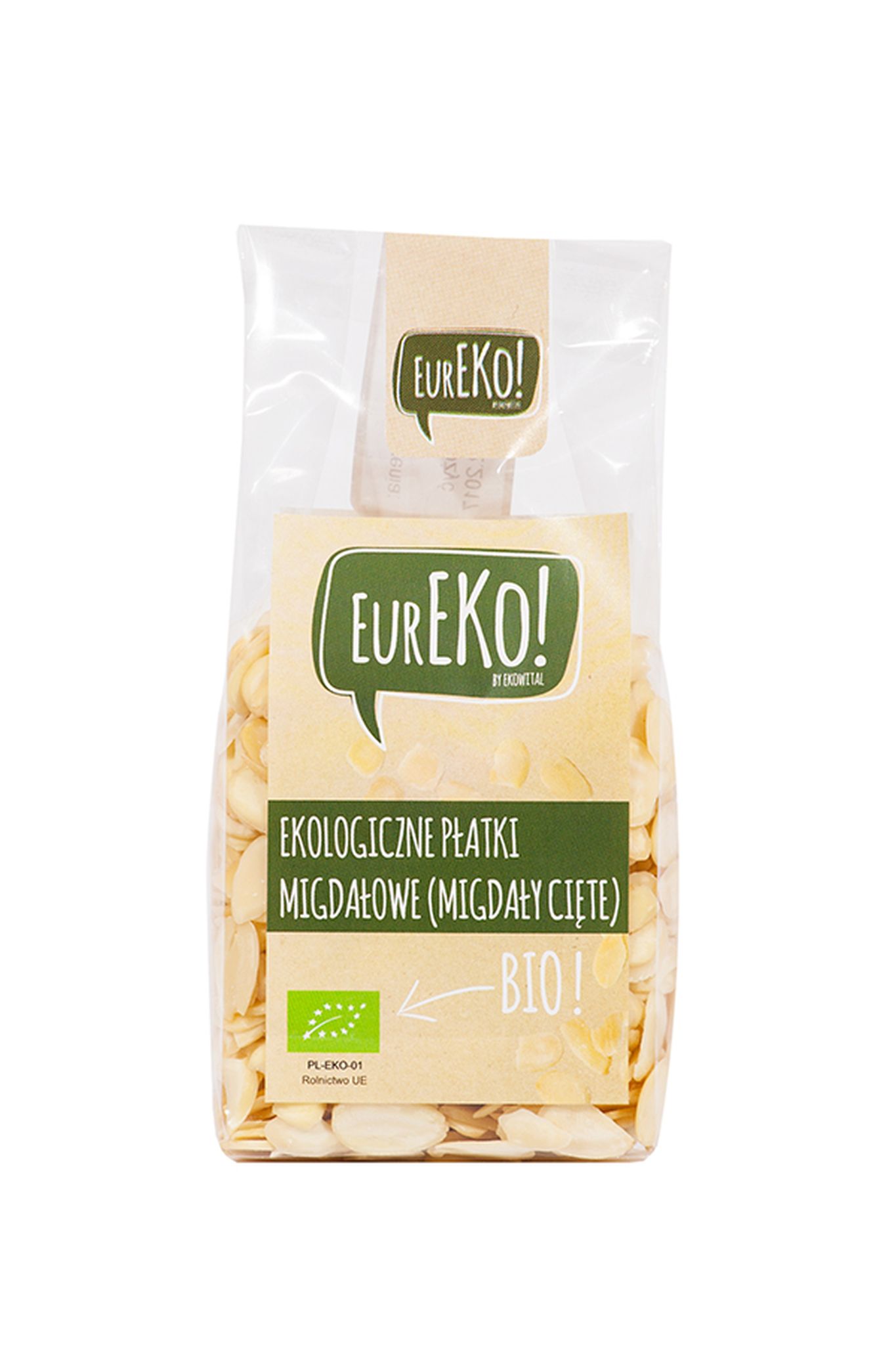 EUREKO Płatki migdałowe (Migdały cięte) BIO 100 g