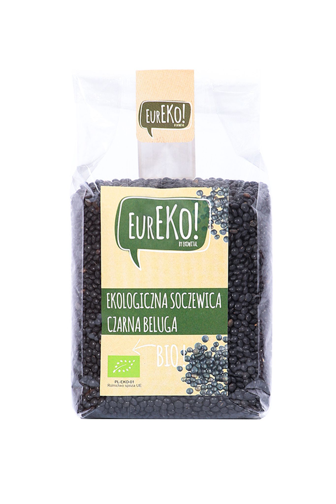 EUREKO Soczewica czarna beluga BIO 400 g