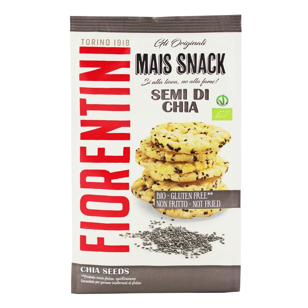 Fiorentini krążki kukurydziane z chia bezglutenowe bio 50 g
