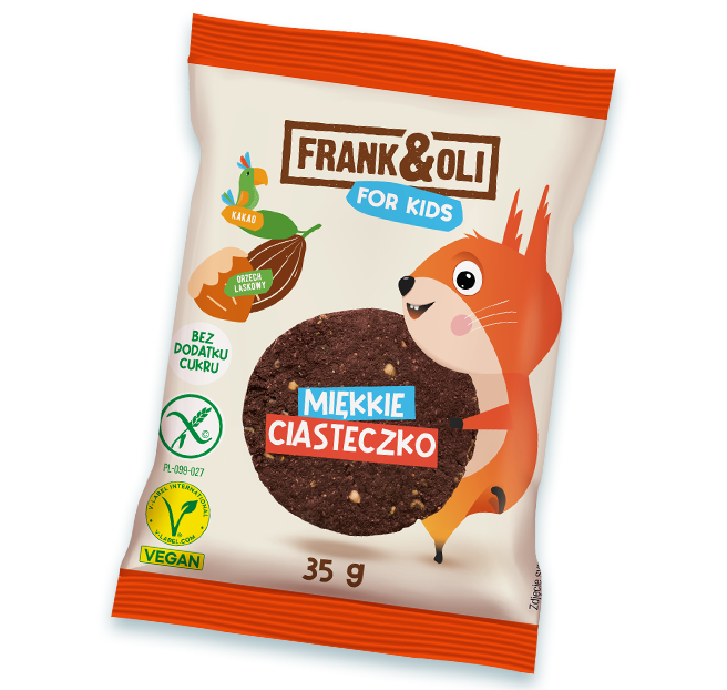 Frank&Oli For Kids Ciasteczko z Pastą z Orzechów Laskowych+ Kakao 35g
