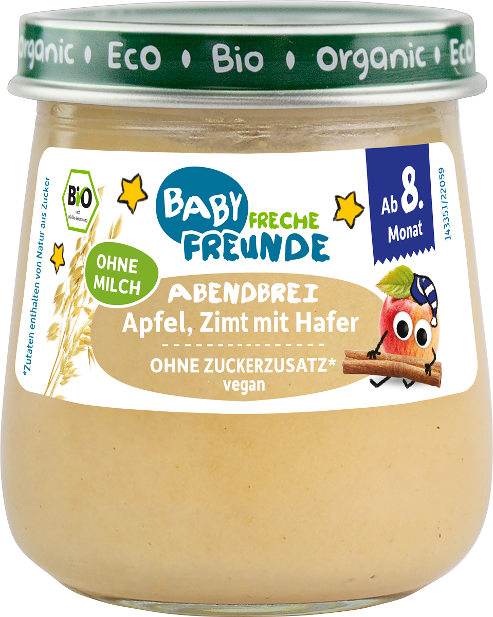 Freche freunde mus jabłko  owies  cynamon bez dodatku cukrów od 8 miesiąca bio 120 g