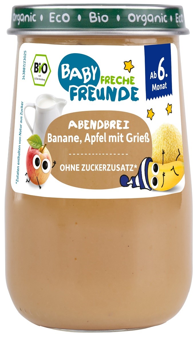 Freche freunde mus mleczny banan  semolina  jabłko bez dodatku cukrów od 6 miesiąca bio 190 g
