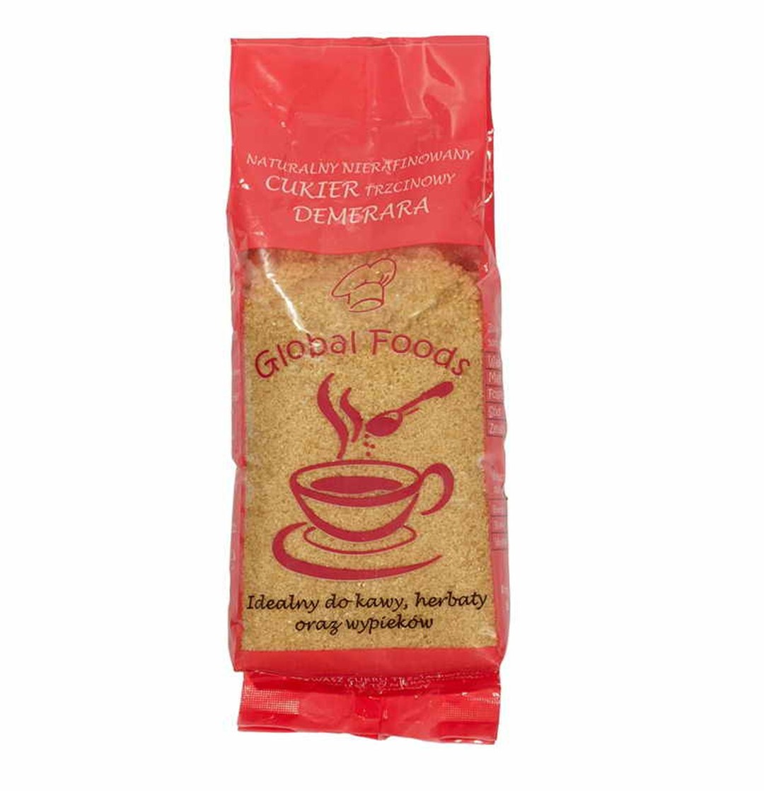 GLOBAL FOODS Cukier trzcinowy Demerara 500 g