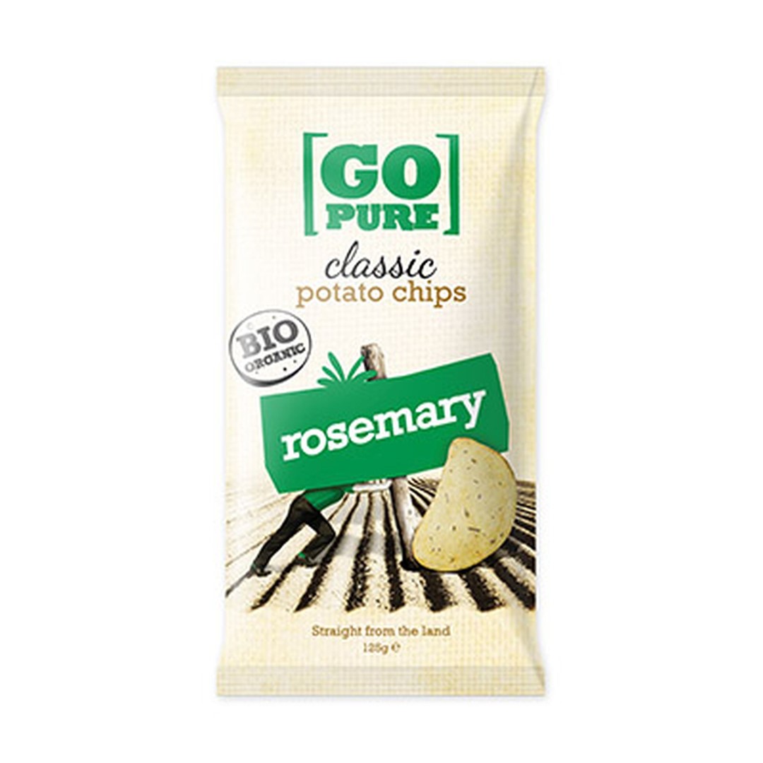 GO PURE Chipsy z rozmarynem BEZGL. BIO 125 g