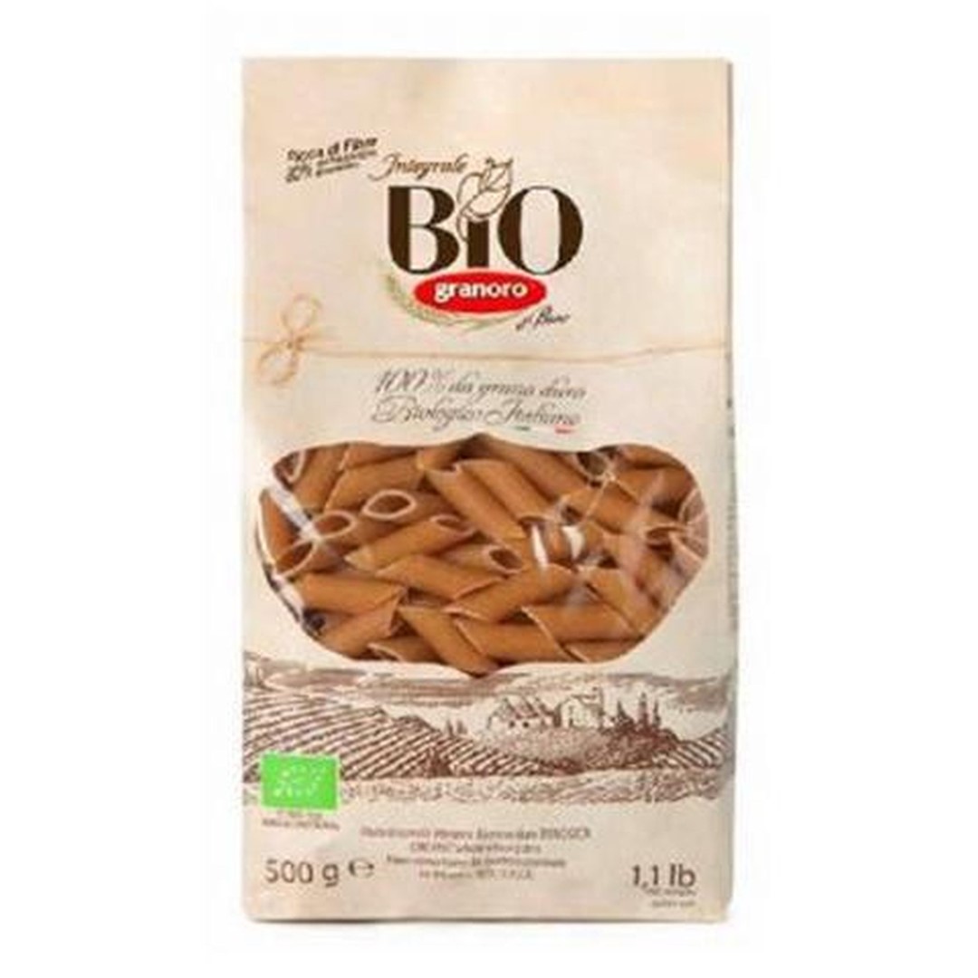 GRANORO Makaron penne rigate pełnoziarnisty BIO 500 g