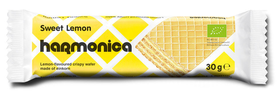 Harmonica wafelek z samopszy z kremem mleczno  cytrynowym bio 30 g
