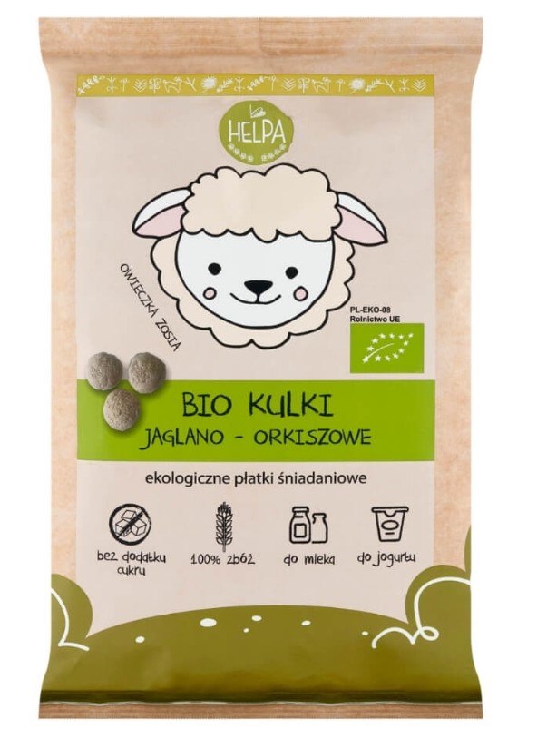 Helpa kulki jaglano  orkiszowe bez dodatku cukrów bio 160 g