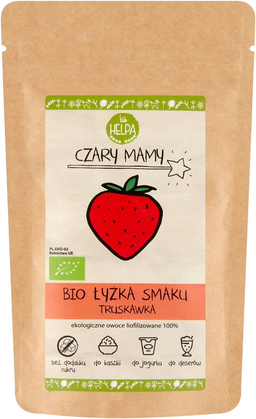 Helpa łyżka smaku truskawka (liofilizowana sproszkowana truskawka) bio 40 g