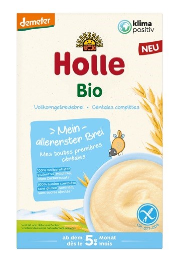 Holle kaszka owsiana pełnoziarnista bez dodatku cukrów od 5 miesiąca demeter bio 250 g