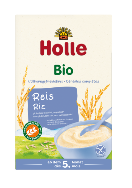 Holle kaszka ryżowa bez dodatku cukrów bezglutenowa od 5 miesiąca bio 250 g