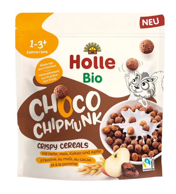 Holle kulki zbożowe kakaowa wiewiórka bez dodatku cukrów od 1 roku fair trade bio 125 g