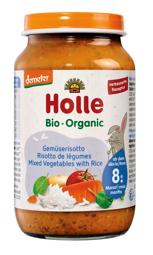 Holle warzywa z ryżem od 8 miesiąca demeter bio 220 g (słoik)