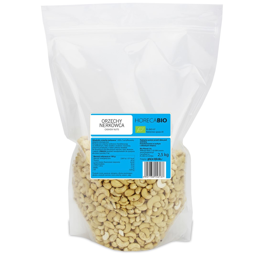 Horeca orzechy nerkowca bio 2,5 kg