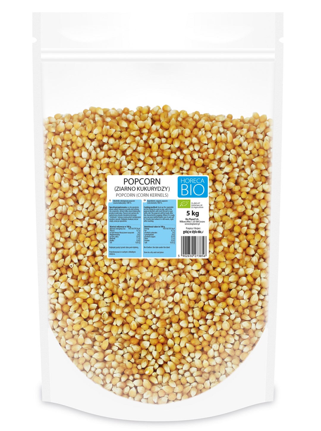 Horeca popcorn (ziarno kukurydzy) bio 5 kg