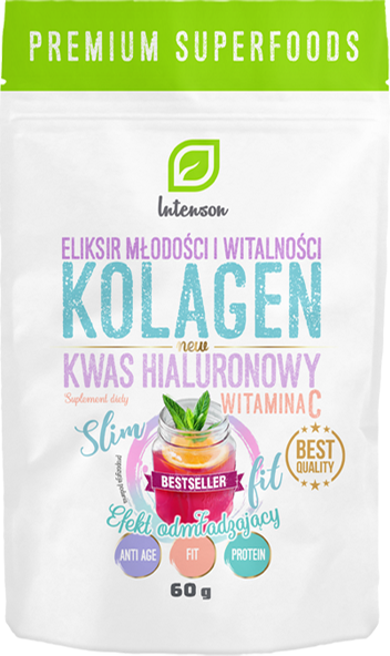 Intenson Kolagen + Witamina C + Kwas Hialuronowy 60g