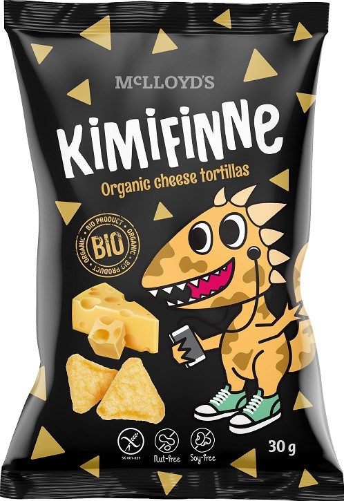 KIMIFINNE Chrupki kukurydziane nachos o smaku serowym BEZGL. BIO 30 g