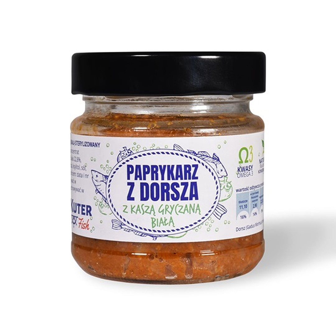 KUTERFISH Paprykarz z dorsza z kaszą gryczaną białą 155g