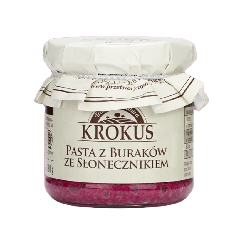 Krokus pasta z buraków ze słonecznikiem bezglutenowa 180 g