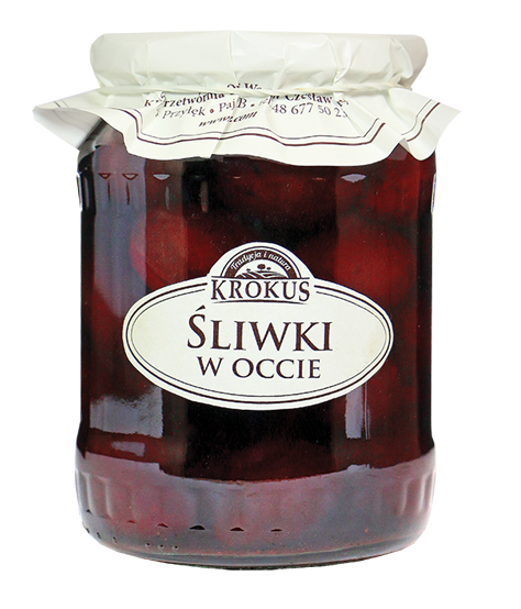 Krokus śliwki w occie bezglutenowe 500 g (250 g)